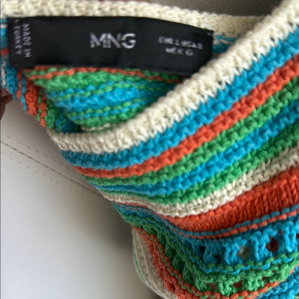 Mango Multicolor Striped Crochet Dress - Picture 10 of 10